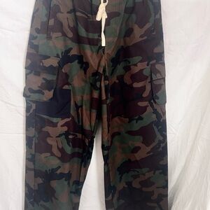 Woman’s Reason Camo Cargo Pants - Green/Brown Woodland
